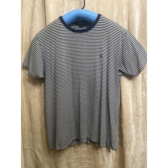 Polo Ralph Lauren Other - Polo Ralph Lauren Mens XL T-Shirt Navy White Striped Short Sleeve Cotton Crew